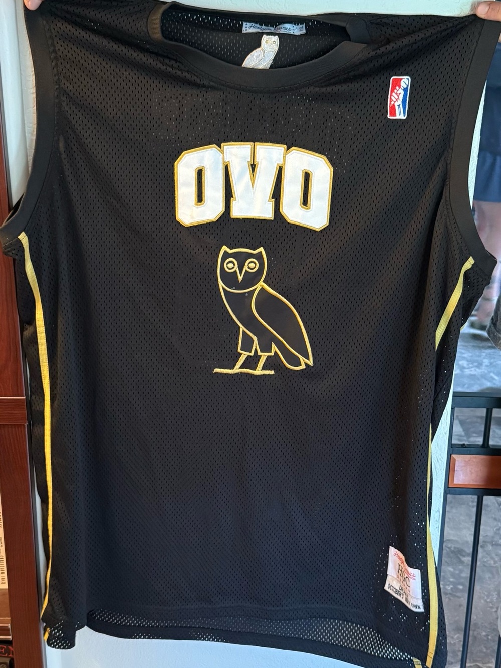 Nostalgia Black Mesh Jersey with White Owl Patch